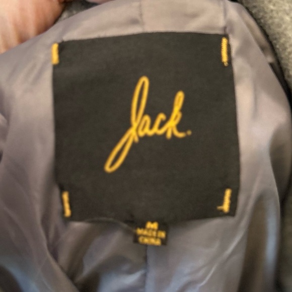 Reduced BB Dakota Fitted Pea Coat M Gray Hooded Wool Blend Winter - Picture 5 of 5